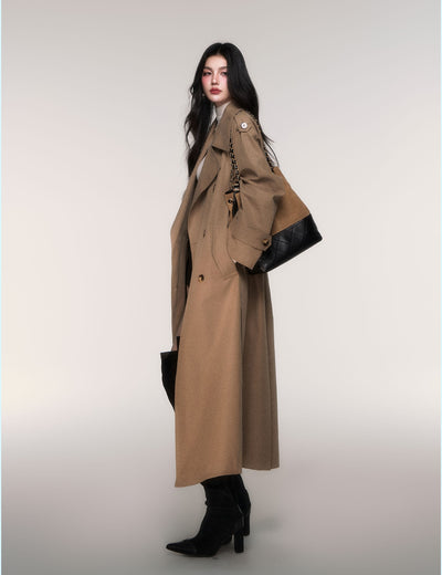 Classic Oversized Double-Breasted Trench Coat LUL0205