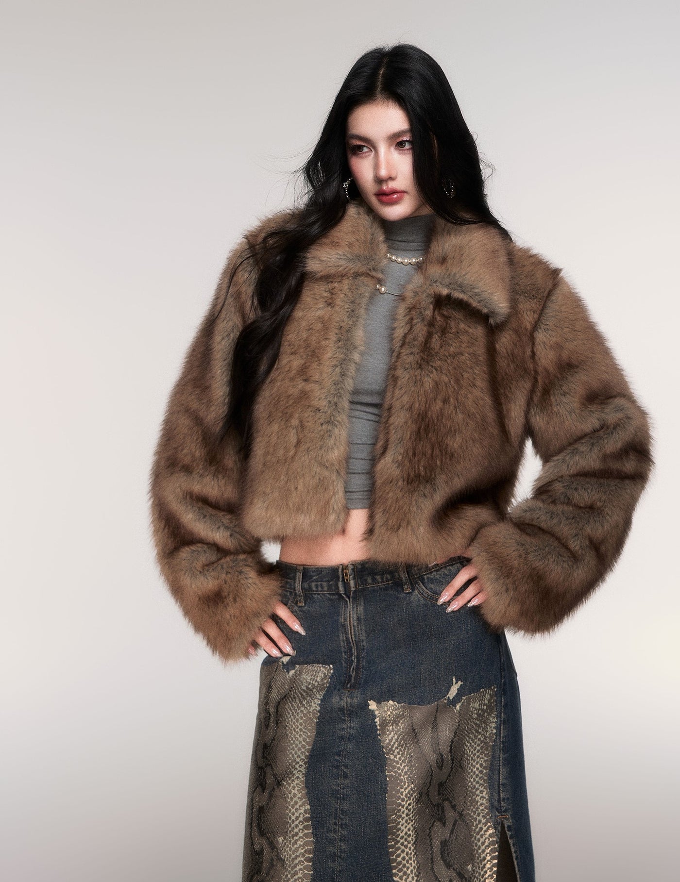 Short Eco-Friendly Fur Coat LUL0210