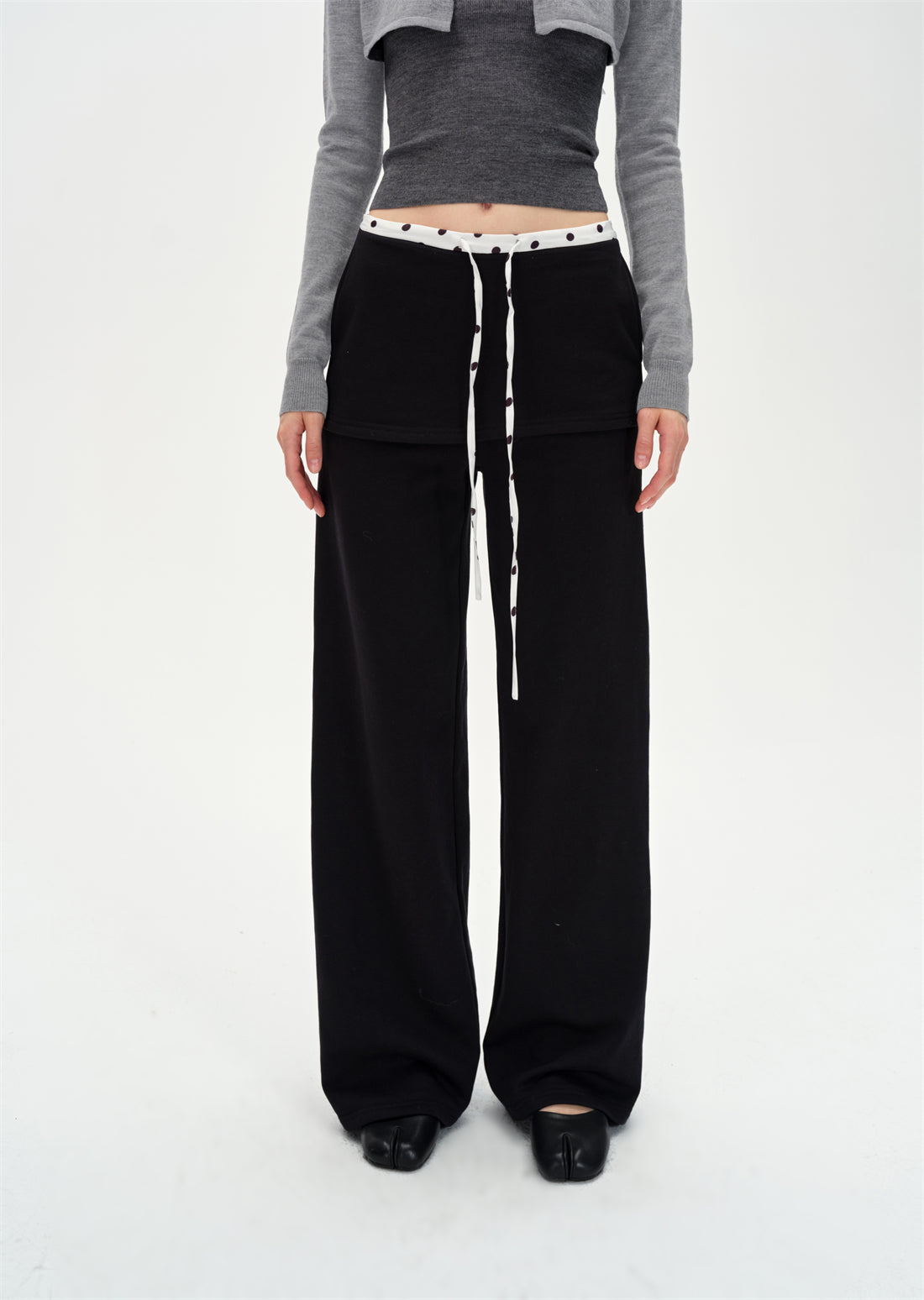 Polka Dot Waist Casual Sweatpants CUR0255