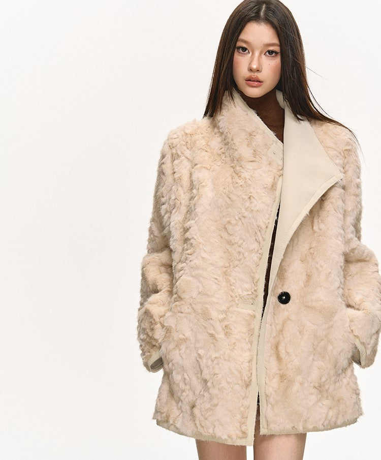High-end Stand-collar Faux Fur Coat ANA0081