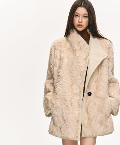 High-end Stand-collar Faux Fur Coat ANA0081