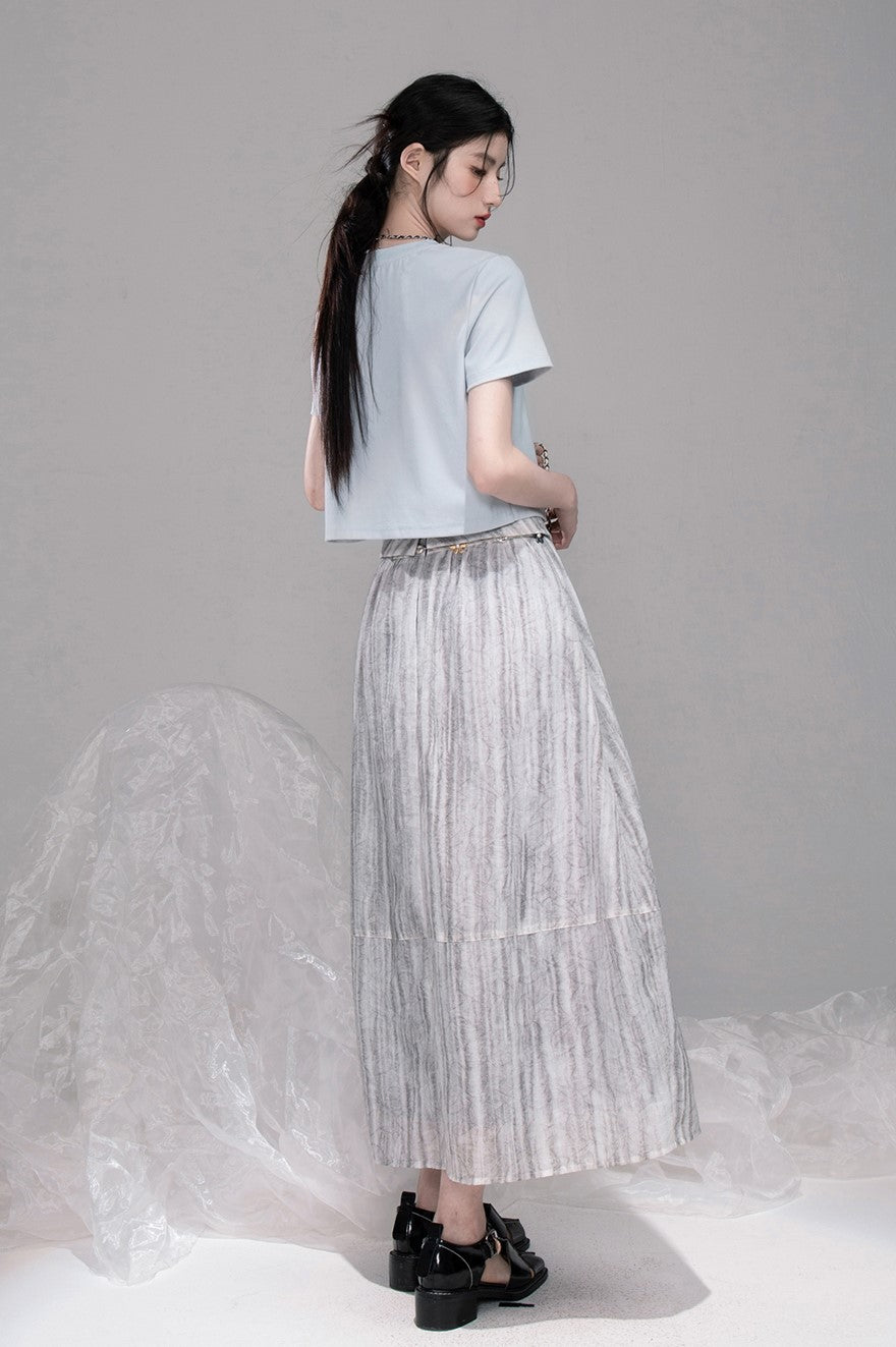 Gray Tone Gradient Skirt COT0325