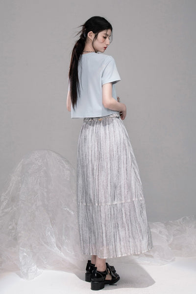 Gray Tone Gradient Skirt COT0325