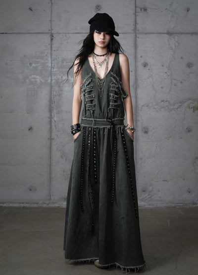 Punk Raw Edge Long Dress NOR0208