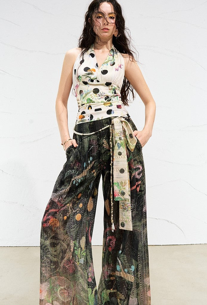 Natural Gauze Printed Pants OFA0255