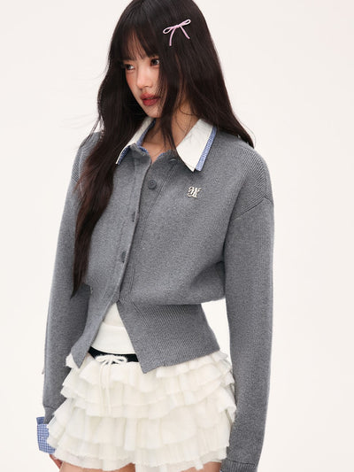 Fake Two-Piece Shirt Collar Sweater WEE0075