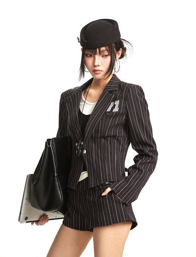 Striped Suit Jacket/Shorts UNC0301