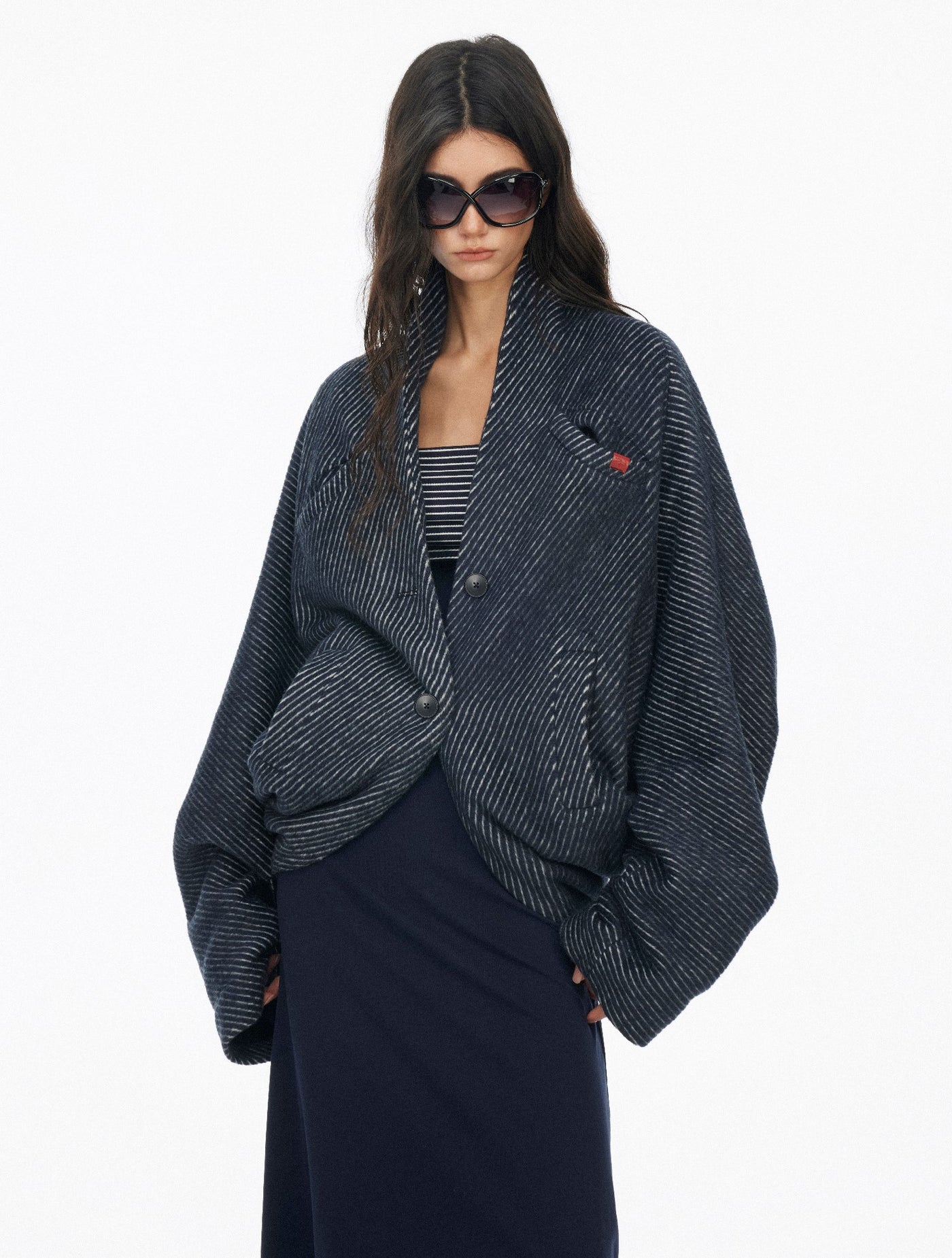 Drop-shoulder Batwing Sleeve Jacket SAL0191