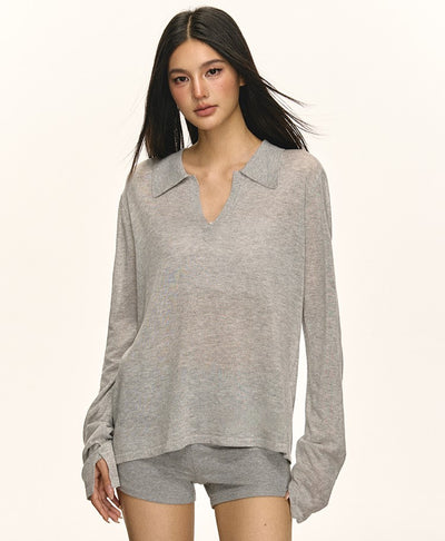 Temperament Casual V-neck T-shirt ANA0049