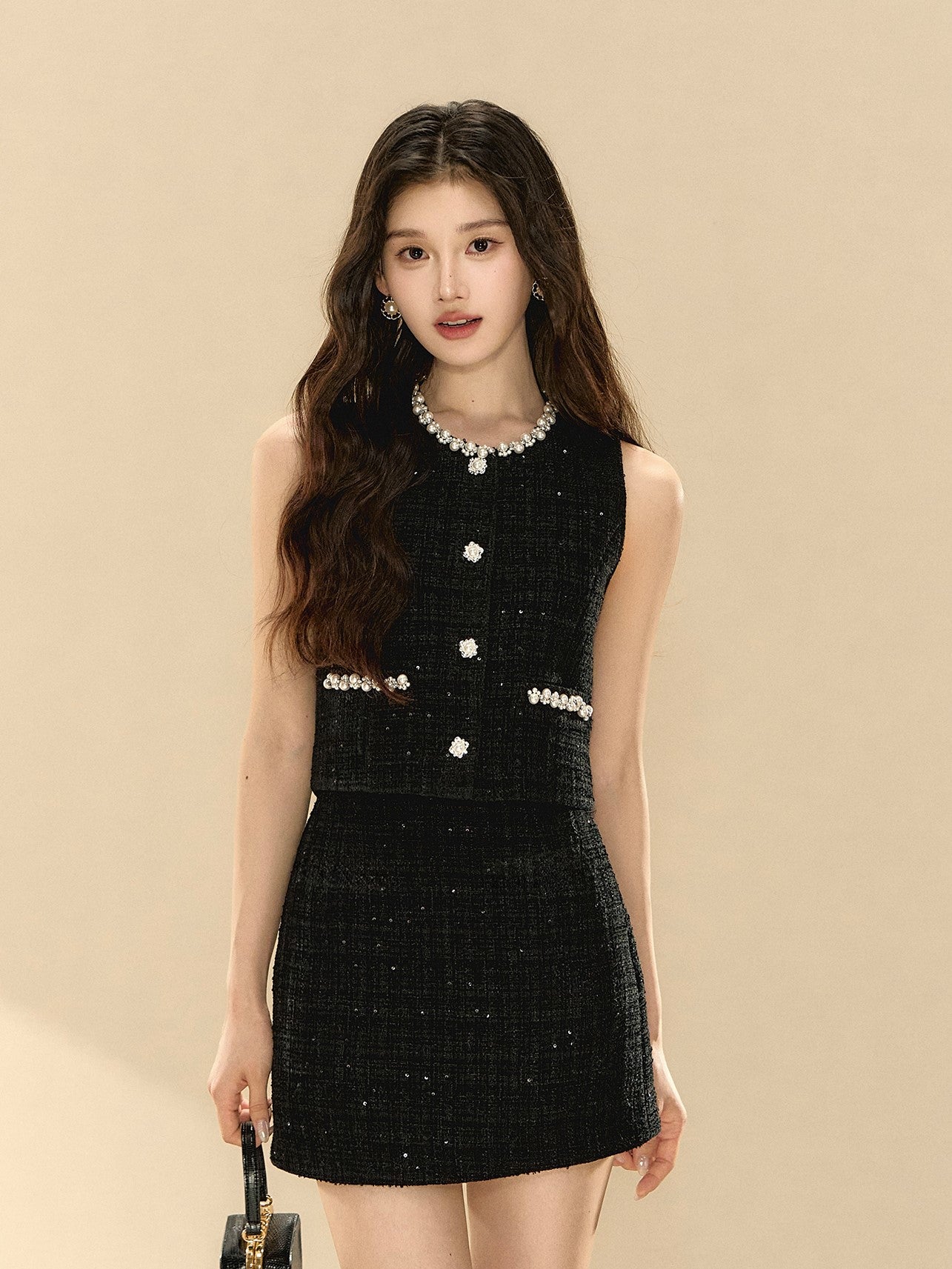 Pearl Fragrance Style Vest/Skirt OSH0136