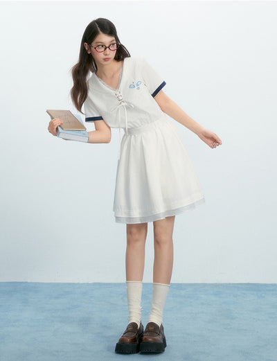 Small Wings Short Sleeve Dress NTO0220