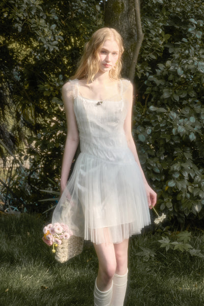 Puffy Layered Suspender Dress GRO0134