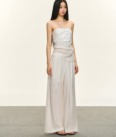 White Tube Top/Wrapped Pants ANA0067