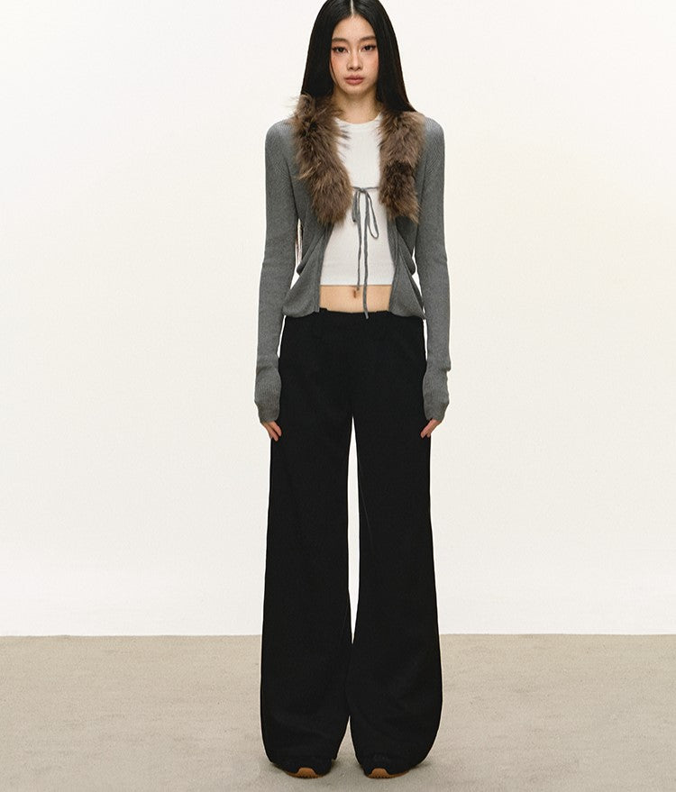 Tencel Wool Collar Sweater Cardigan ANA0097