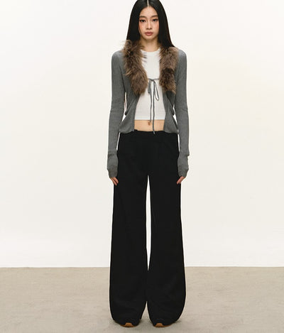 Tencel Wool Collar Sweater Cardigan ANA0097