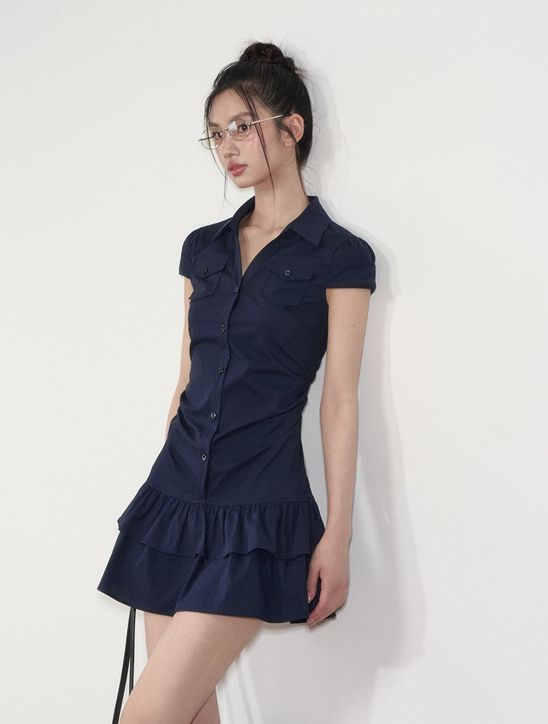 Retro Waist Shirt Dress SOO0014