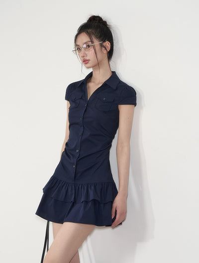 Retro Waist Shirt Dress SOO0014