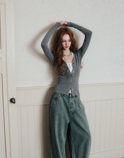 Halter Neck Layered Knitted Cardigan LUL0171