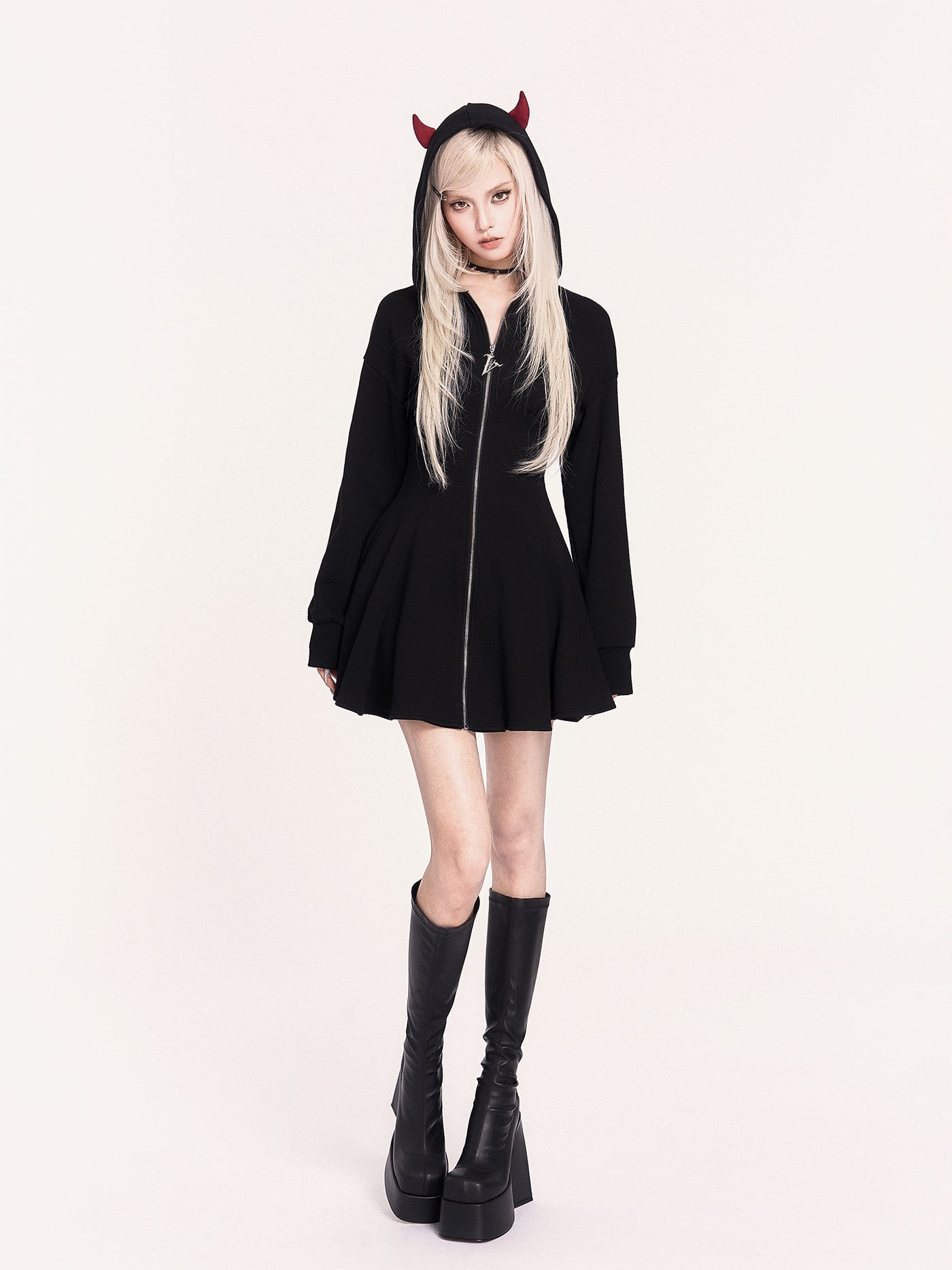 Little Devil Wings Hooded Dress/Sweatshirt VOC0461