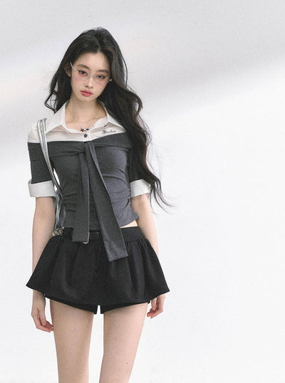 Short Sleeve Waist Slimming T-shirt DIA0496