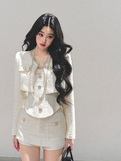 Luxurious Style Short Jacket/Top/Shorts DIA0667