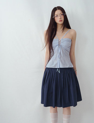 Cross Strap Hollow Striped Camisole LAL0220