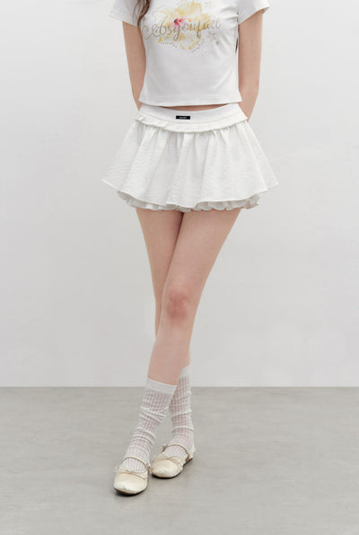 Lace Splicing Short Skirt AYF0096