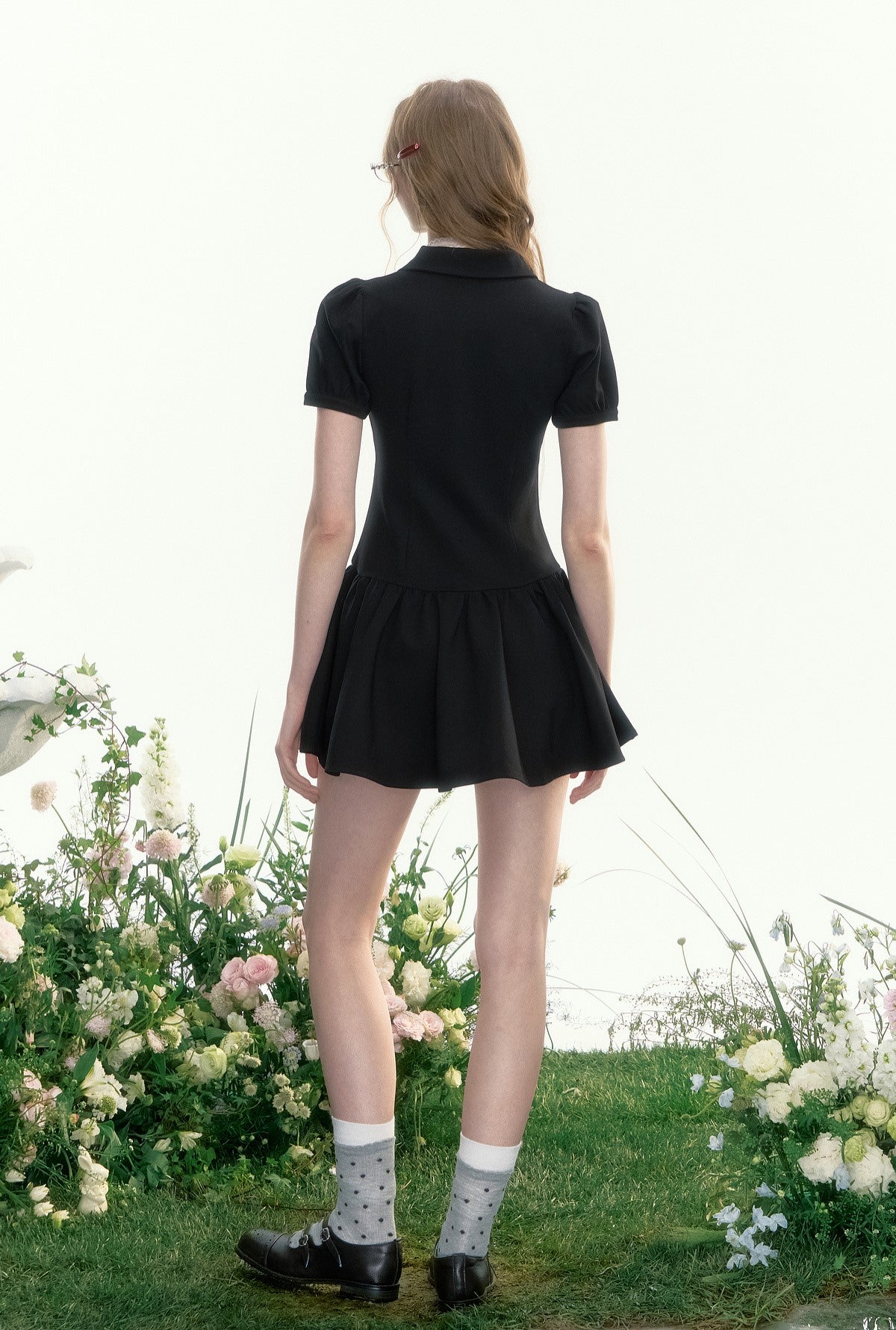 Puff Sleeve Slim Dress AYF0090