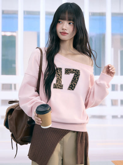 Leopard Print Digital Patchwork Sweatshirt WEE0065