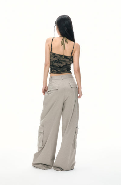 Backless Camouflage Camisole APE0386