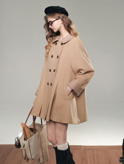 High-Proportion Wool Chestnut Brown Coat GRO0076