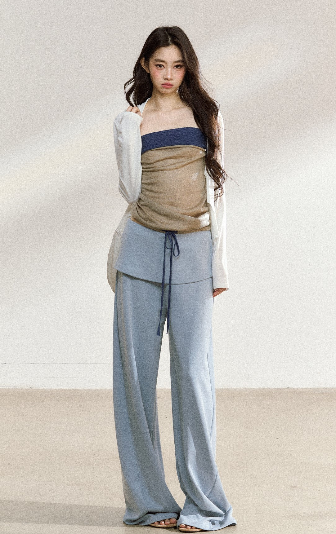 Three-color Bow Tube Top SHI0201