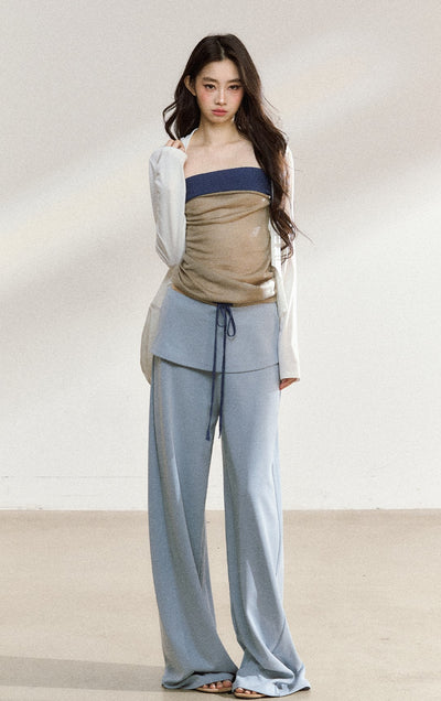 Three-color Bow Tube Top SHI0201