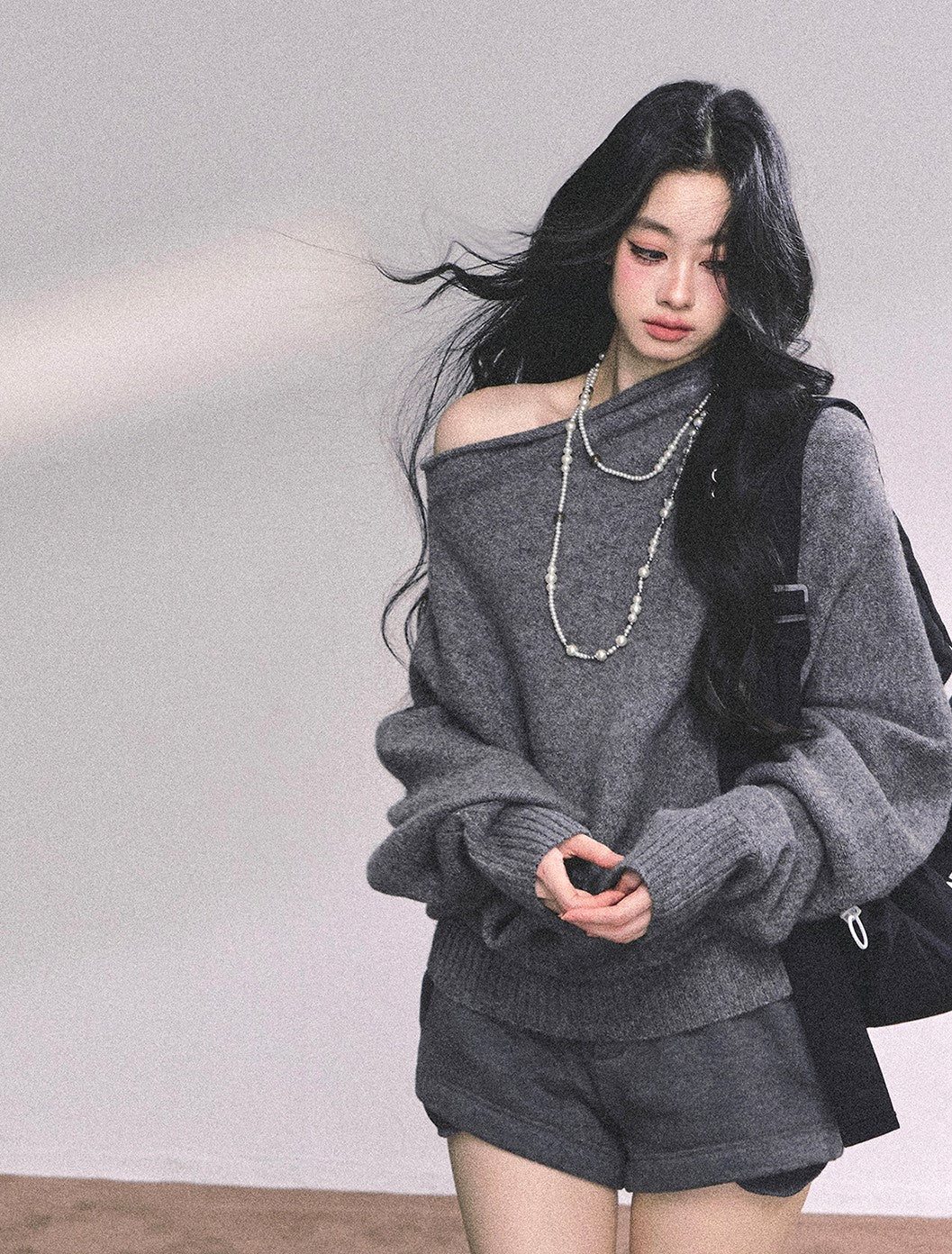 Lazy Style Off-shoulder Sweater DIA0631