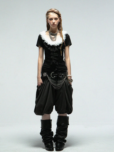 Loose Big Pocket Lantern Pants DOU0103