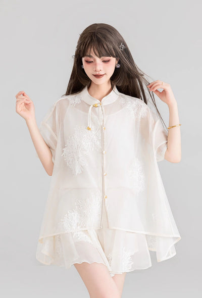 Chinese Embroidered Shirt/Camisole/Skirt KEI0117