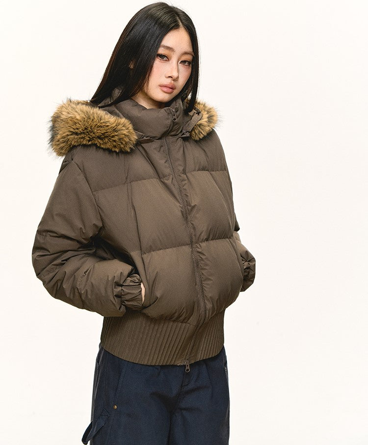 Fur Collar Hooded Bread Down Jacket ANA0082
