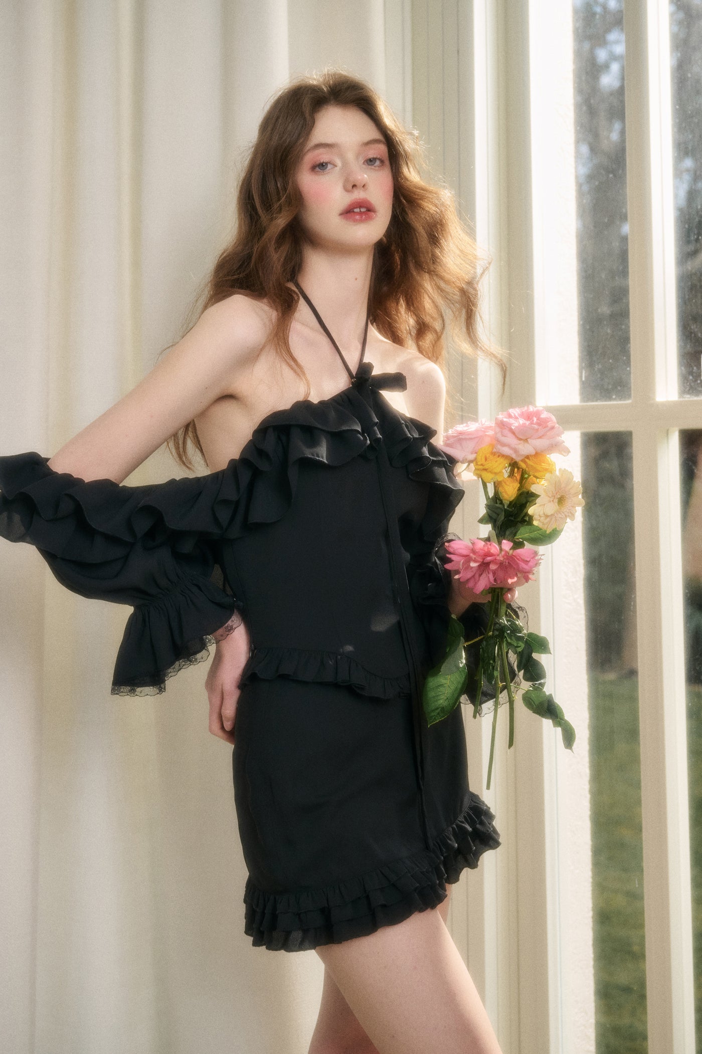 Bow Tie Halter Neck Top/Skirt GRO0138