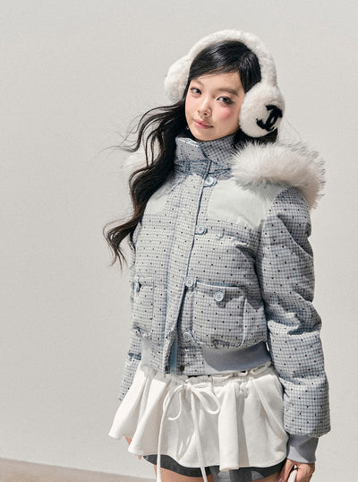 Polka Dot Hooded Warm Cotton Jacket DIA0712