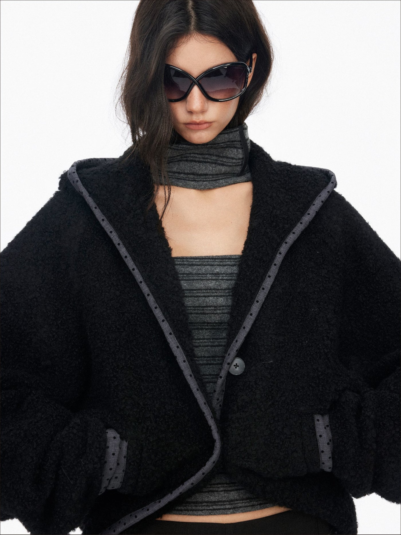 Drop Shoulder Loose Batwing Sleeve Jacket SAL0195