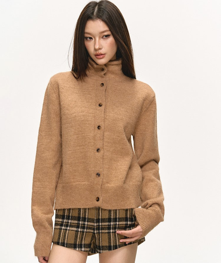 Turtleneck Button Knitted Cardigan ANA0086