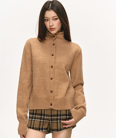 Turtleneck Button Knitted Cardigan ANA0086