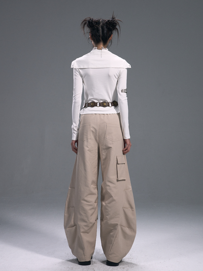 Casual Wide-leg Machete Pants FRU0093