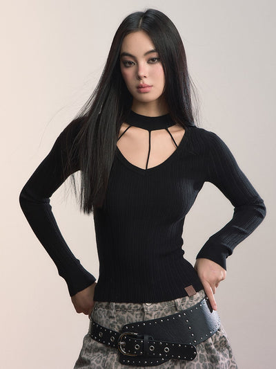 Choker Neck Slim-fit Sweater VIA0366
