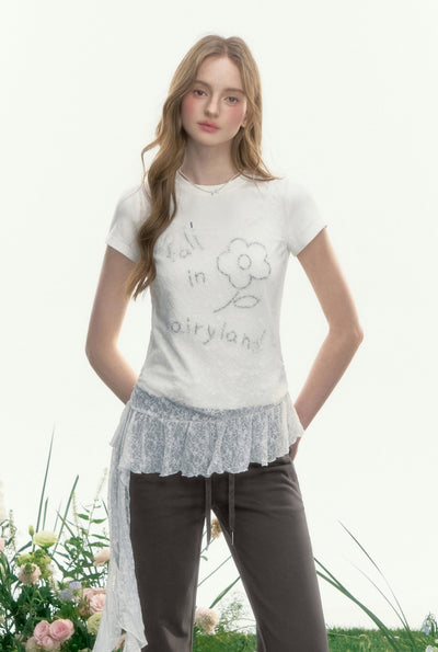 Lace Hollow Slim Camisole/T-shirt AYF0081