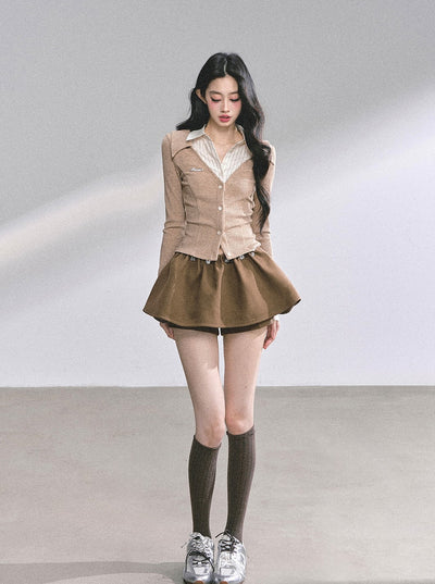 Fake Two-Piece Striped Shirt DIA0557