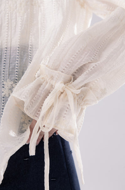 Cloud Yarn Embroidered Shirt COT0248