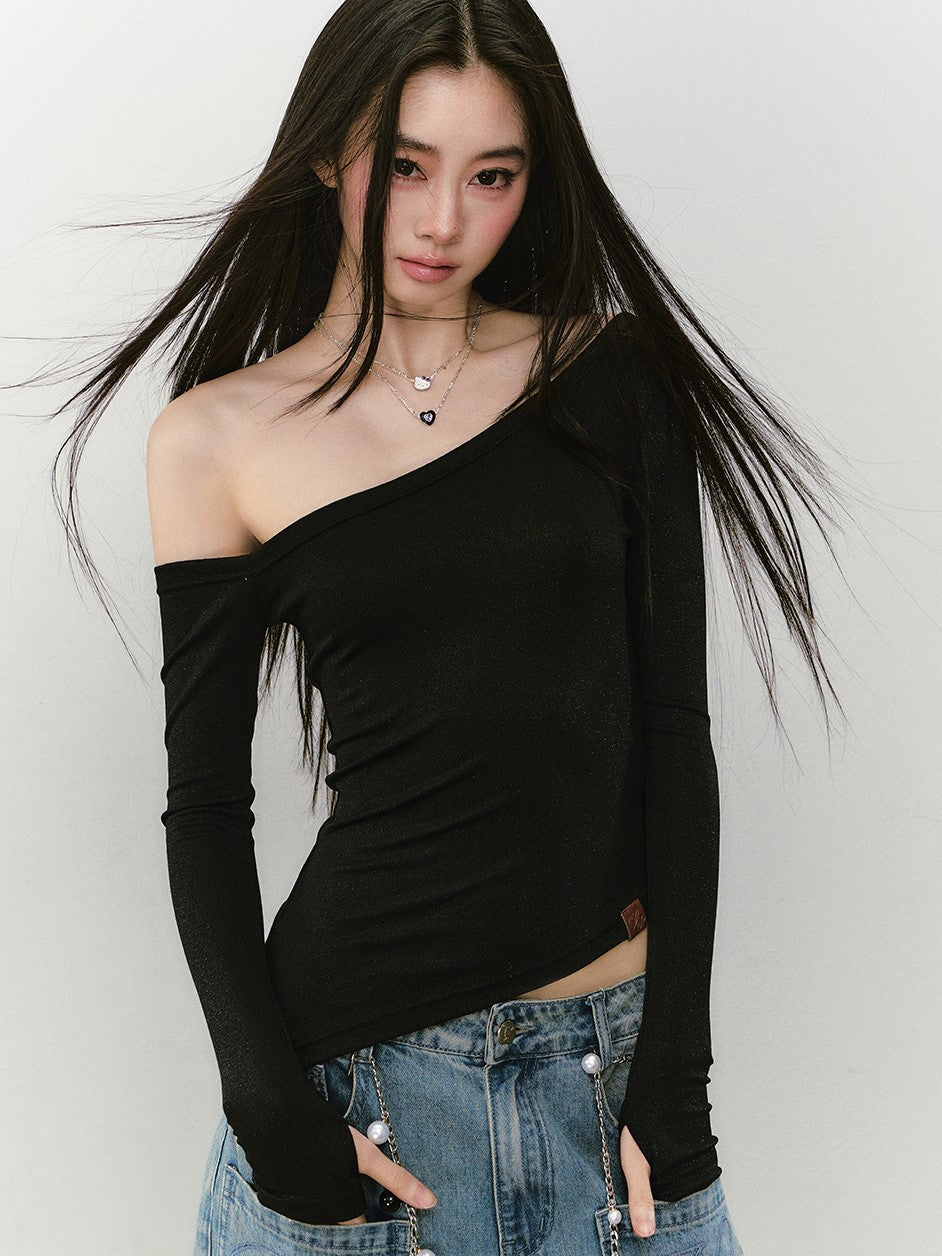 One Shoulder Irregular T-shirt VIA0338