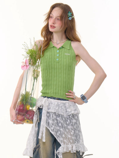 American Retro Sleeveless Knit ZIZ0281