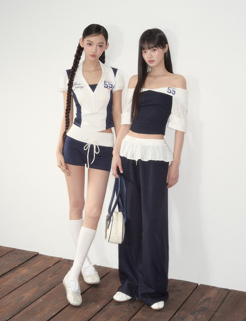 Jersey Sports Style Top/Shorts SOO0015